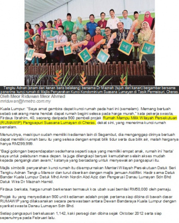 Harian Metro- Rumah Selesa Harga Murah